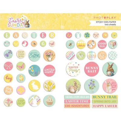 PhotoPlay Paper  Easter Sunday - Pre-Colored Epoxy Dies Paper Pack